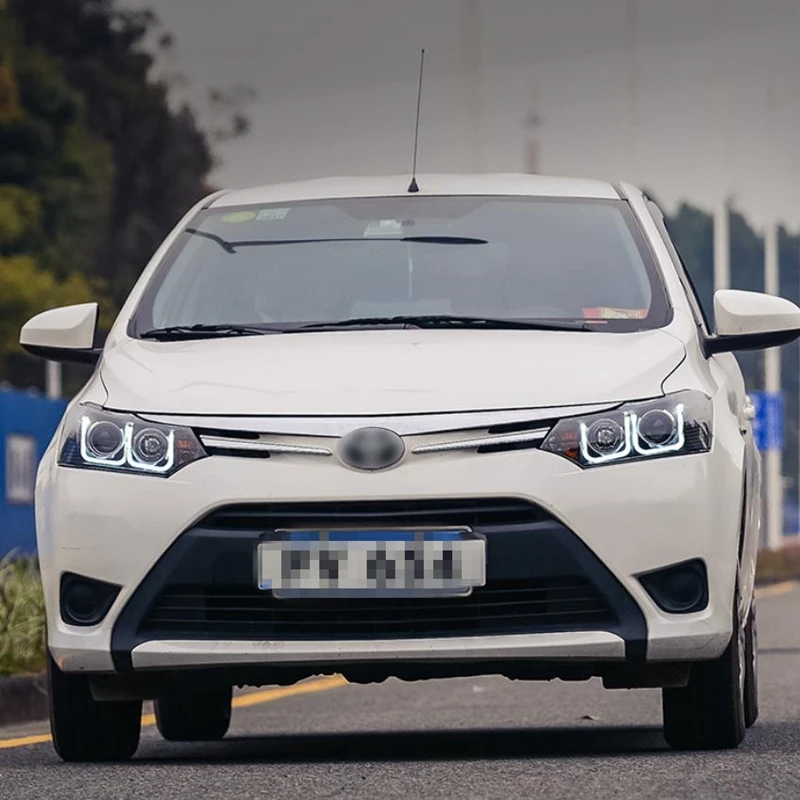 VLAND Автомобильная фара для Vios xenon фара с светодиодный DRL+ ангельские глазки