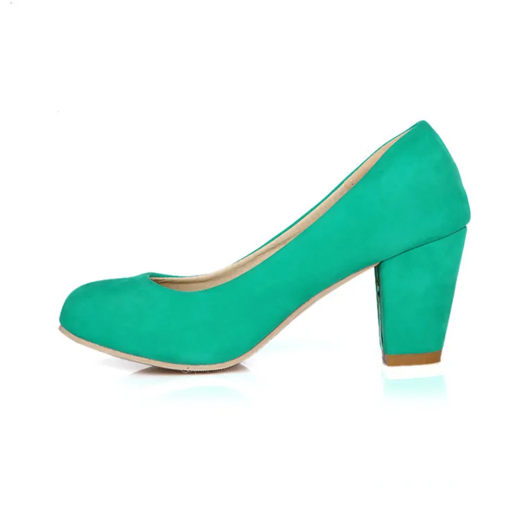 Женские туфли-лодочки из нубука туфли на высоком квадратном каблуке с круглым носком больших размеров элегантные туфли на высоком каблуке из органической кожи; цвет зеленый, бежевый, черный; размеры 47-34, 46