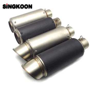 

FOR vespa gts bws 125 gsr 750 pitbike dax honda msx 125 51/ 6mm Inlet Universal motorcycle exhaust scape moto muffler Pipe