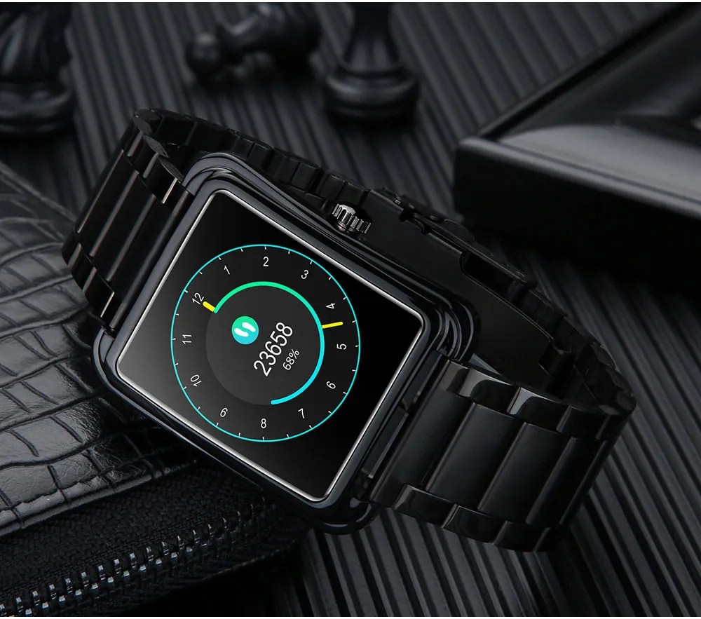Бизнес Мужские Смарт-часы V60 пульсометр кровяное давление фитнес-трекер Смарт-часы спортивные смарт-будильник для IOS Android