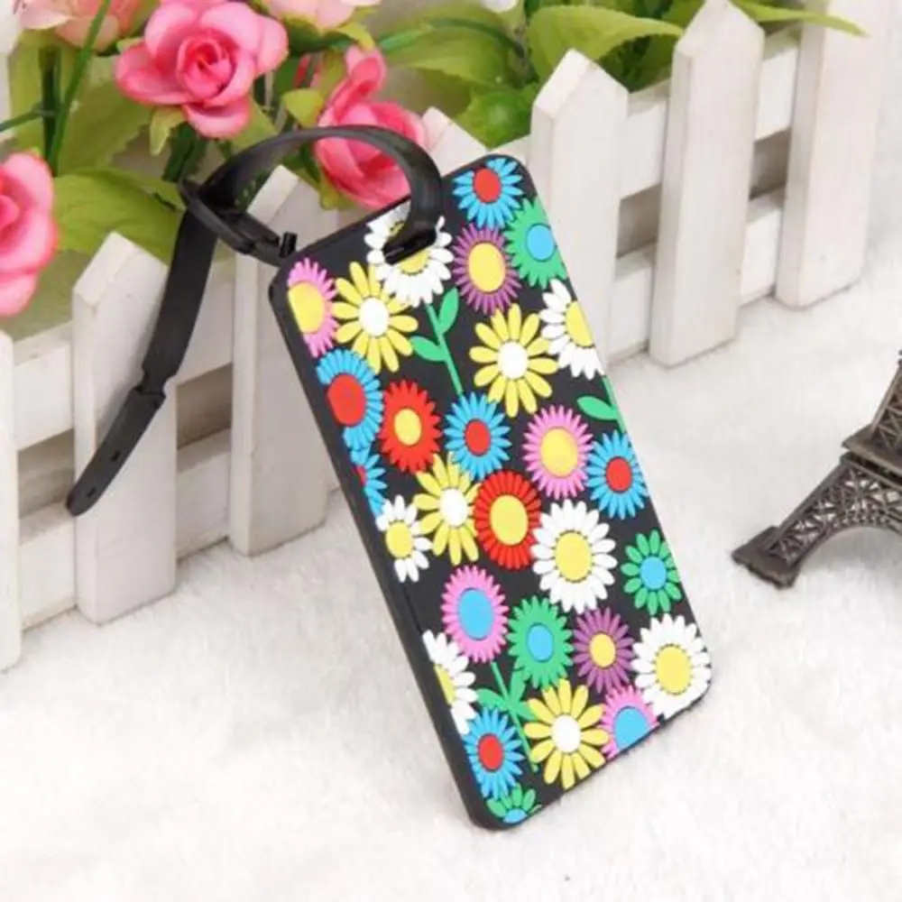 Новые креативные милые бирки для багажа, чемодана, мультяшный стиль, модный силиконовый портативный дорожный ярлык, аксессуары для путешествий, держатель для ID адреса