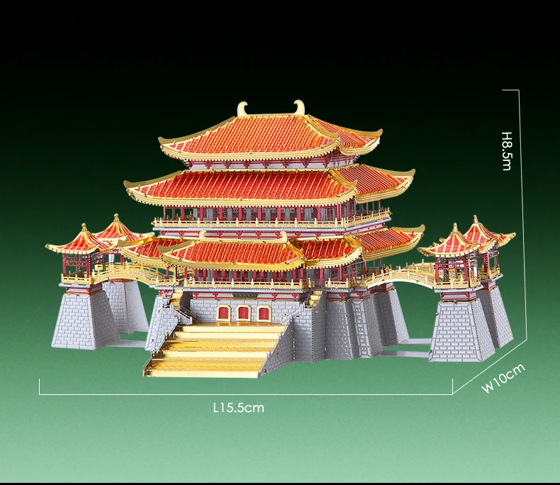 Piececool 3D металлическая головоломка Тан Райская модель DIY 3D лазерная резка собрать головоломки игрушки настольные украшения подарок для детей и взрослых