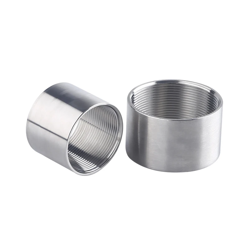 Hose Pipe Fitting Pipe Fitting Water Pipe Fitting Polished 1/4''-2'' BSP Female Thread 304 Stainless Steel Fitting SS304 Equal Coupling Straight Water Pipe Joint Connector