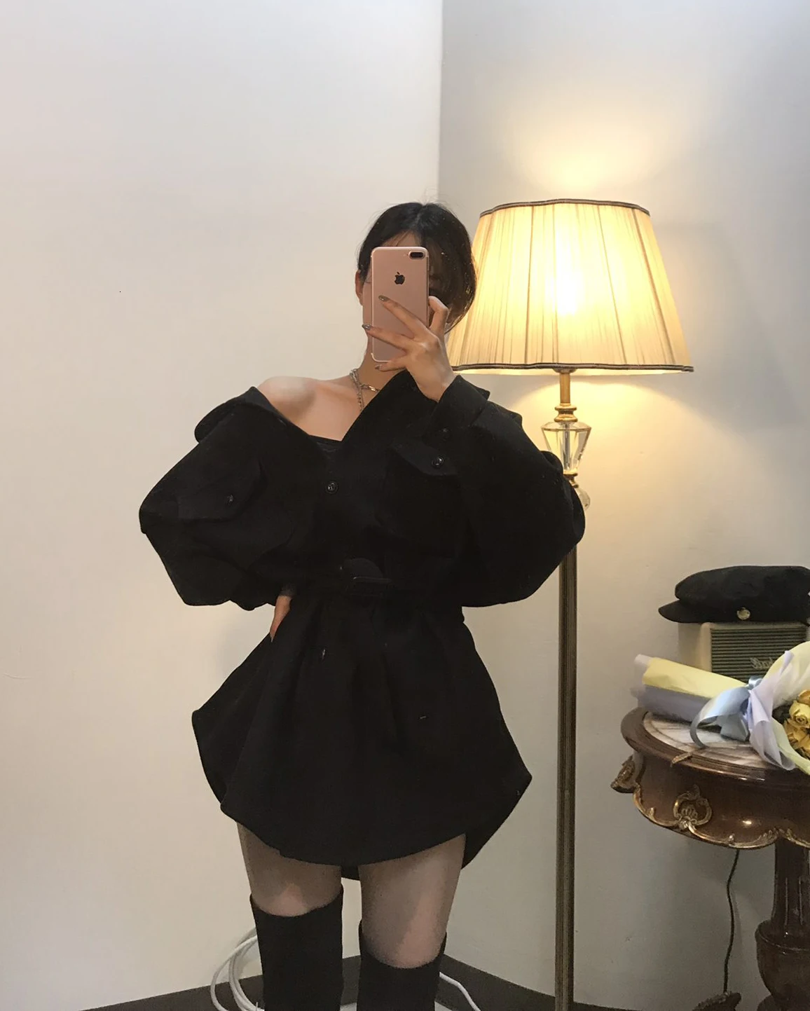SHENGPALAE Новые Модные осенние короткие свободного кроя с карманами с пальто с поясом Для женщин Повседневное одноцветное пальто Femme прилив FT876
