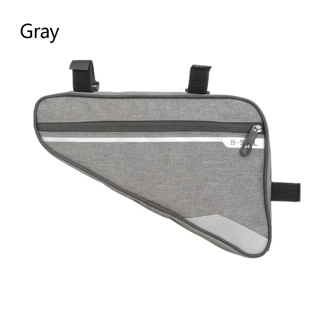 Lightweight And With A Small Size Cycling Bag Triangle Front Tube Frame Bag Outdoor Bicycle Pouch Frame Holder Accessories - Цвет: Gray
