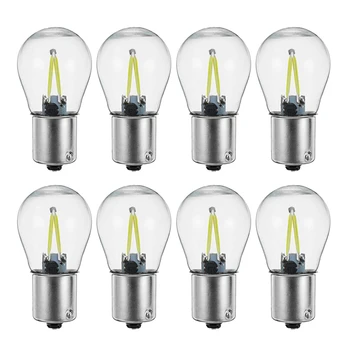 

8Pcs 1156 Ba15S P21W Cob White Led Turn Signal Light Reverse Backup Lamp Bulb 12V