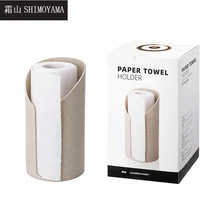 

SHIMOYAMA Stand Tissue Box Kitchen Roll Paper Holder Sandstone Paper Towel Storage Bucket Desktop Dustproof Organizer Shelf