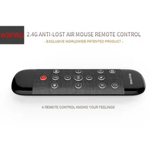 Wechip w2 pro controle remoto de voz 2.4g teclado sem fio mouse ar ir aprendizagem microfone giroscópio para android caixa tv h96 max
