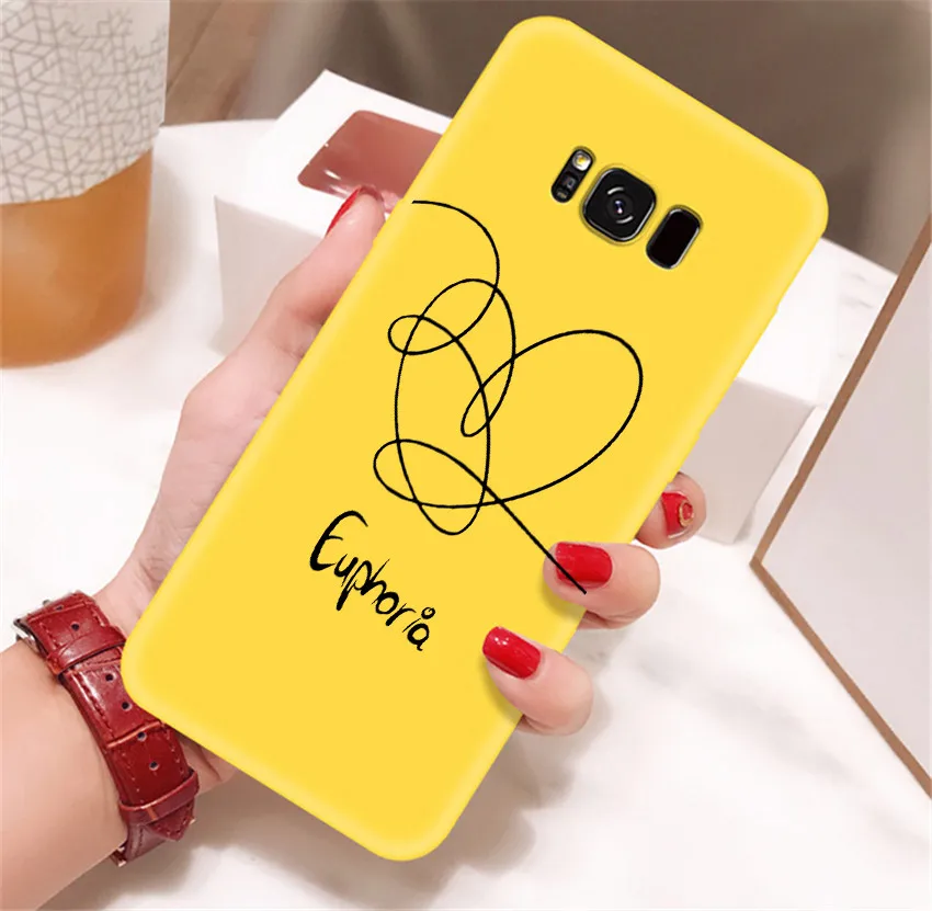Kpop чехол для телефона мягкий силиконовый карамельный цвет чехол для samsung Galaxy s8 s9 plus s10 plus s10e lite note 9 - Цвет: HHSR-23092