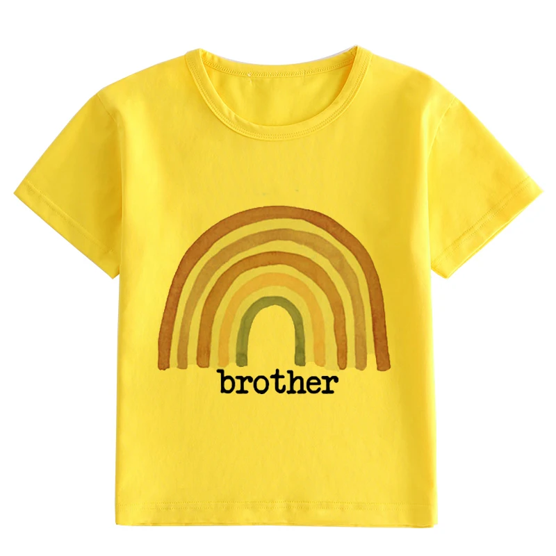 New Childrens T-shirt Top Summer Cartoon Printing Pure Rainbow Short-sleeved Fashion Rabbit Cute Multicolor Hot Selling Top