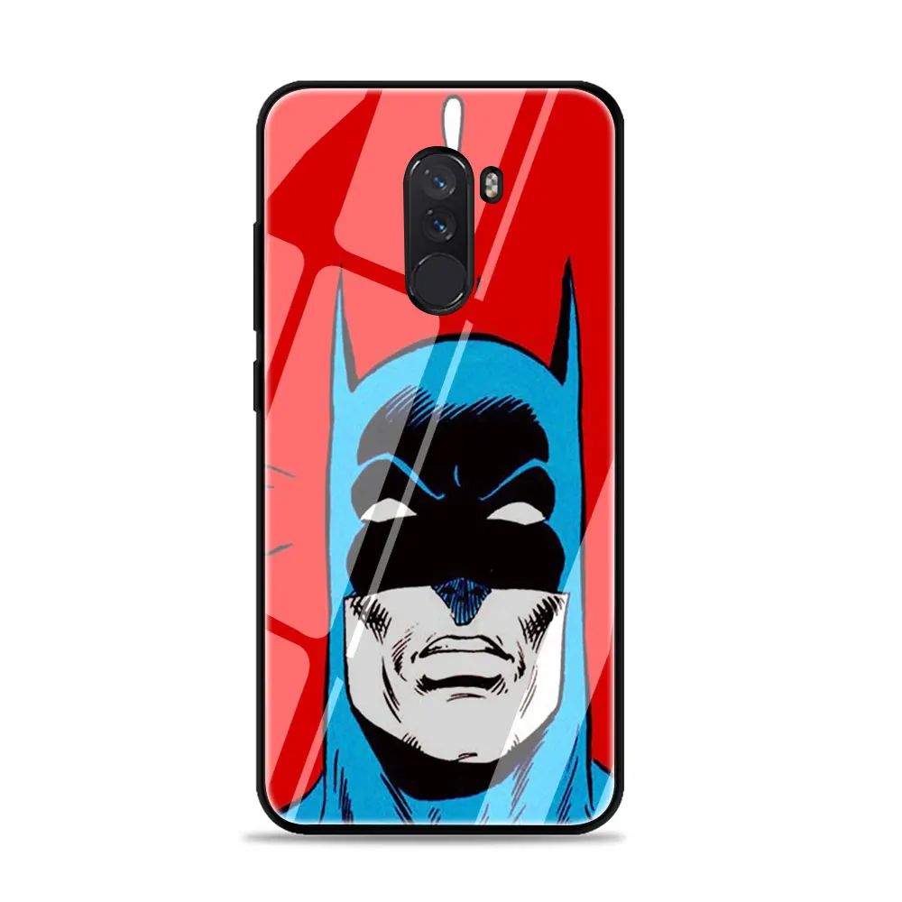 Чехол из закаленного стекла с Бэтменом для Xiaomi 8 Lite A1 A2 9 Redmi Note 5 6 7 Pro 6A 4X F1