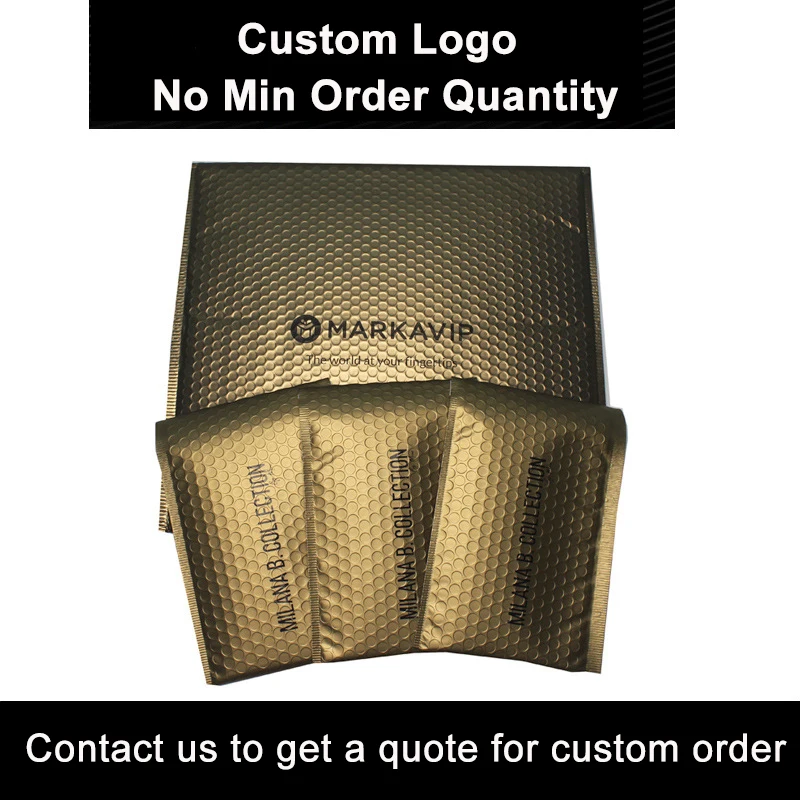 Gold Metallic Padded Envelopes Wedding Gift Bags Foil Postal Envelopes Padded Shipping Mailing 10PCS bubble mailers