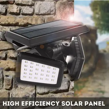 

Spotlight Motion Sensor Solar Powered Outdoor Waterproof Energy Saving Flood Light Wall Lamp Wall Light 3 Heads Rotatable