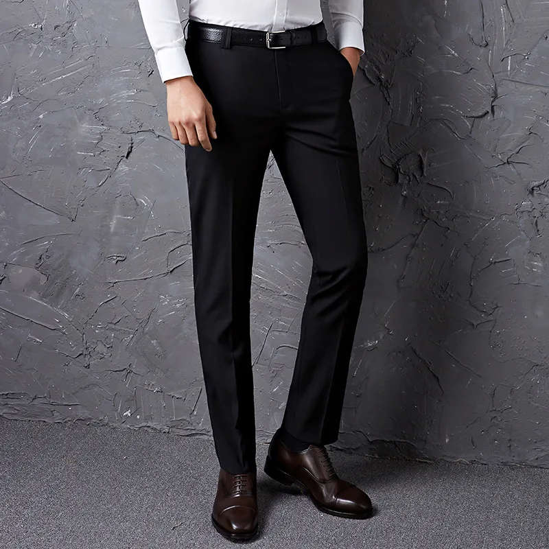 Zogaa New Men's Trousers Slim Feet Free Hot Black Business Men's Professional Suit Pants 2019 Spring Summer Suit Pants Hot Sale
