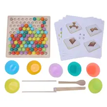 Клип бусины головоломки практика клип палочки для еды Детские соответствующие Игры Обучения раннего образования игрушка для детей подарок