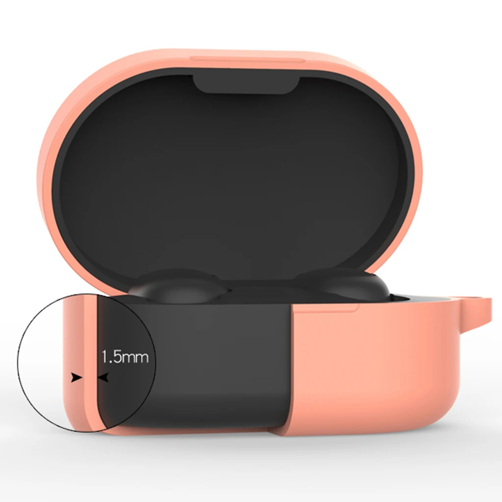 Silicone Protective Case Cover with Ring For Xiaomi MI Redmi AirDots Earphone