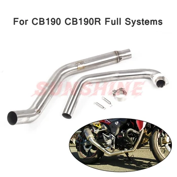 

For CB190R Motorcycle Exhaust Pipe Front Full Systems Middle Header Slip On Tube Stainless steel CB190 CB 190R CBF190R CBF 190 R