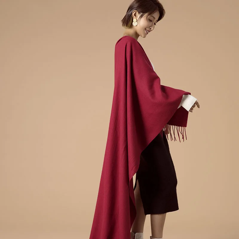 

Fasgion Cashmere Shawls And Wraps Women High Quality Solid Scarves Long Warm Ladies Pashmian Brand Designer Shawl Women Wrap