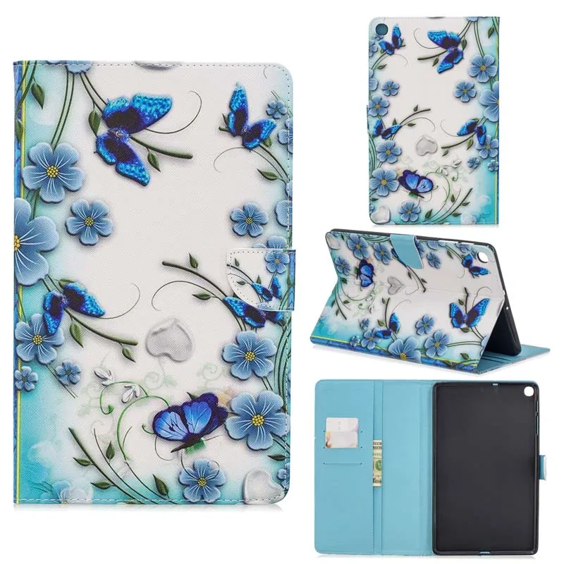 T510 T515 флип-стенд Funda Чехол Кожаный Футляр чехол для Samsung Galaxy Tab A 10,1 SM-T510 SM-T515 оболочка+ пленка+ ручка - Цвет: CASE