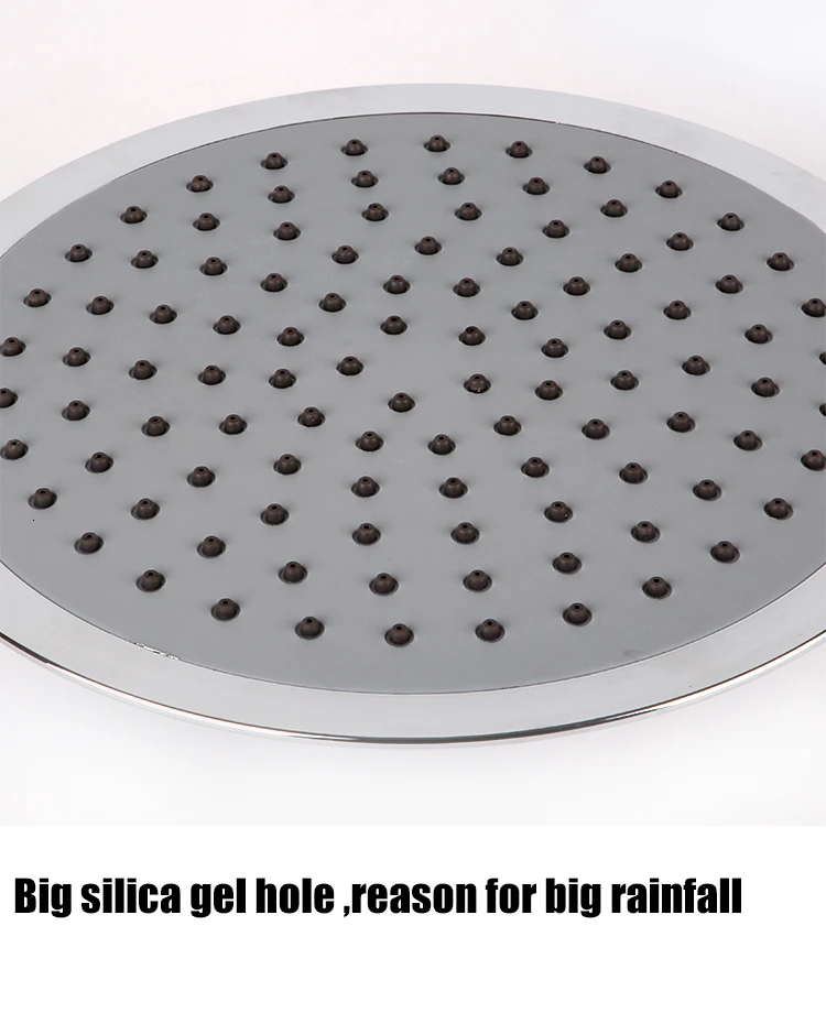 ZhangJi 8 "Нержавеющая сталь Круглый осадков Showerhead силикагель отверстия 8 дюймов Ванна верхний душ опрыскиватель гальваническим экономии воды