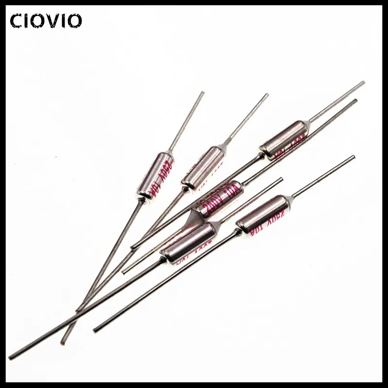 RY TF 10A 250V Thermal Fuse Electrical Temperature 80℃ 100℃ 121℃ 240℃ 216℃ 192℃ 172℃ 167℃ Celsius De
