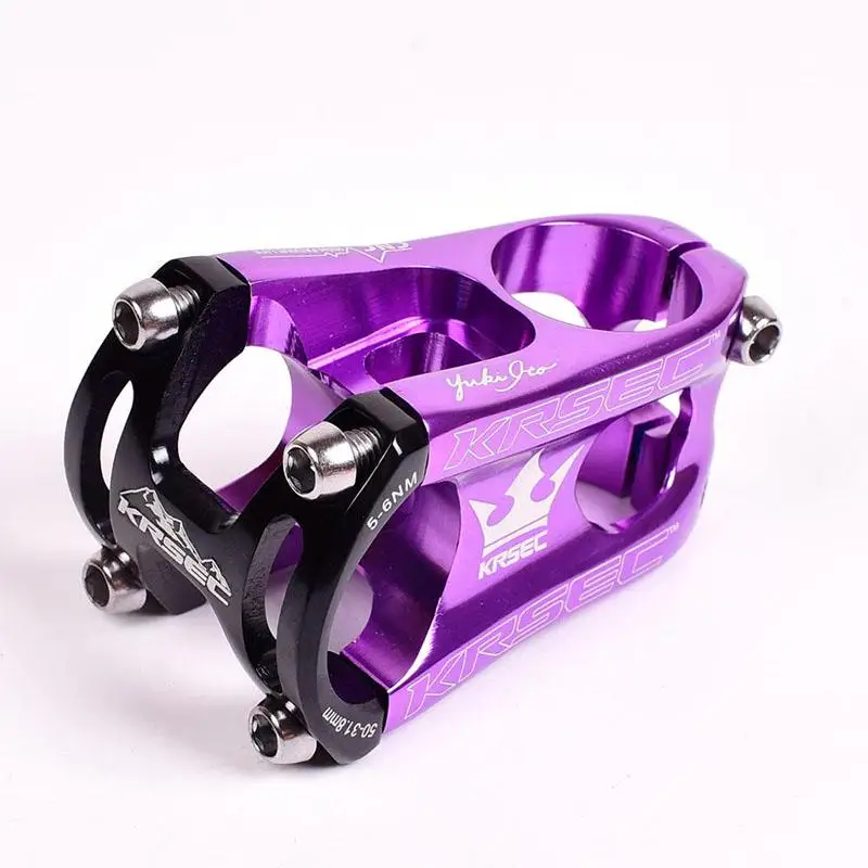 Bike Stem KRSEC 31.8*28.6*50mm MountainBike Cycling Aluminium Alloy CNC Bicycle Stem MTB Cross Country Road Bike Accessories