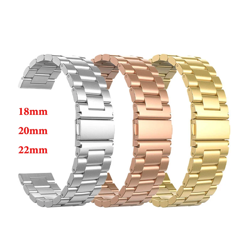 18 мм 20 22 ремешок из нержавеющей стали для Lenovo watch X Plus/HUAWEI Watch GT 2 2e /Magic 46 42 сменный