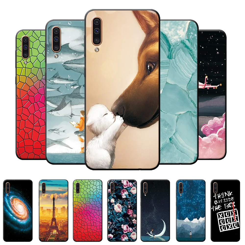 Чехол для Samsung Galaxy A10 A20 E A30 A40 A60 A50 A70 чехол телефона с изображением цветов розы A50S