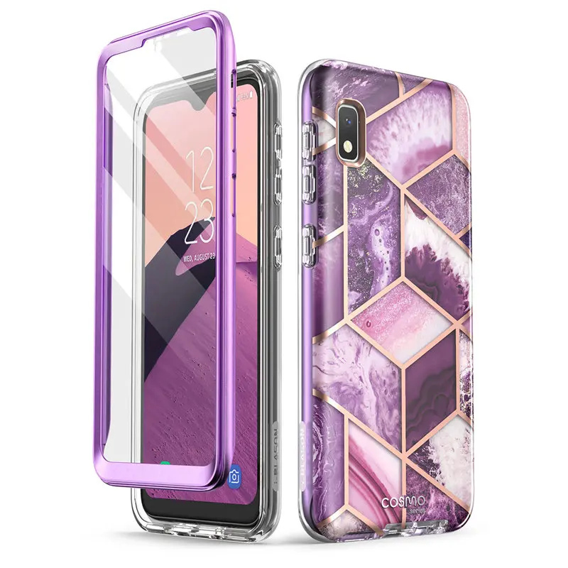 Чехол для Samsung Galaxy A10e (выпуск 2019) блестящий Мраморный чехол Cosmo с полным покрытием