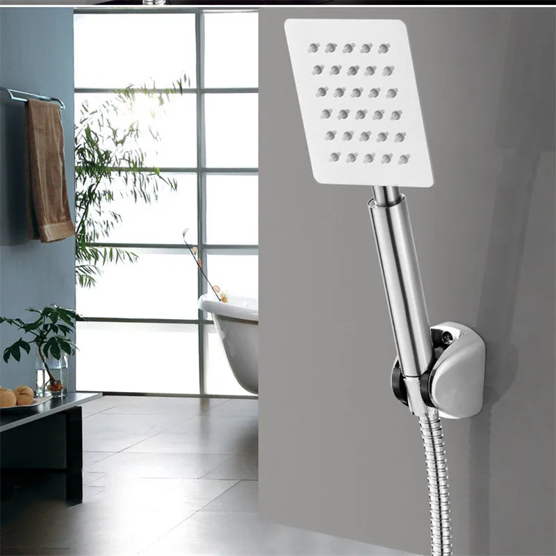 6" stainless steel surface ultra-thin shower pressurized water-saving dual-use shower head handheld 360-degree shower