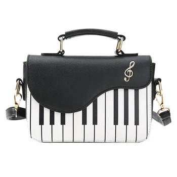 

Cute Piano Pattern Shoulder Crossbody Bag PU Leather for Women Mobile Phone Best Sale-WT