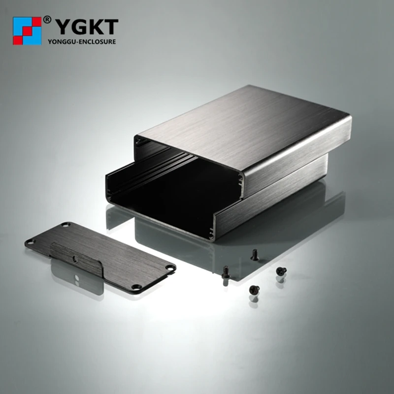 YGS-005 88*38*110（W*H*L) PCB Instrument Electronic CaseExtruded Aluminum Enclosure Project Box - Цвет: 120L Polish black-L