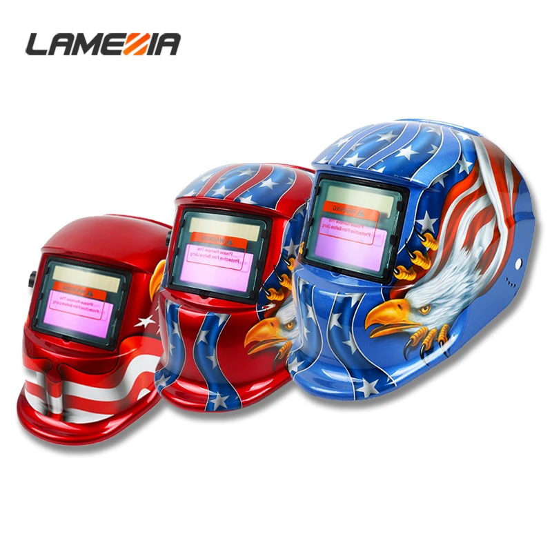 LAMEZIA PP Solar Automatic Adjustable Photoelectric Darkening Welding Mask Helmet For Welding Machine