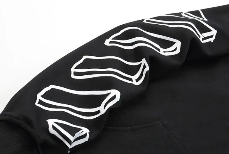 Эскиз 3D стрела 19ss Off-White OW для мужчин и женщин унисекс осень зима мода хлопок Повседневная Свободная Толстовка с капюшоном куртка с капюшоном