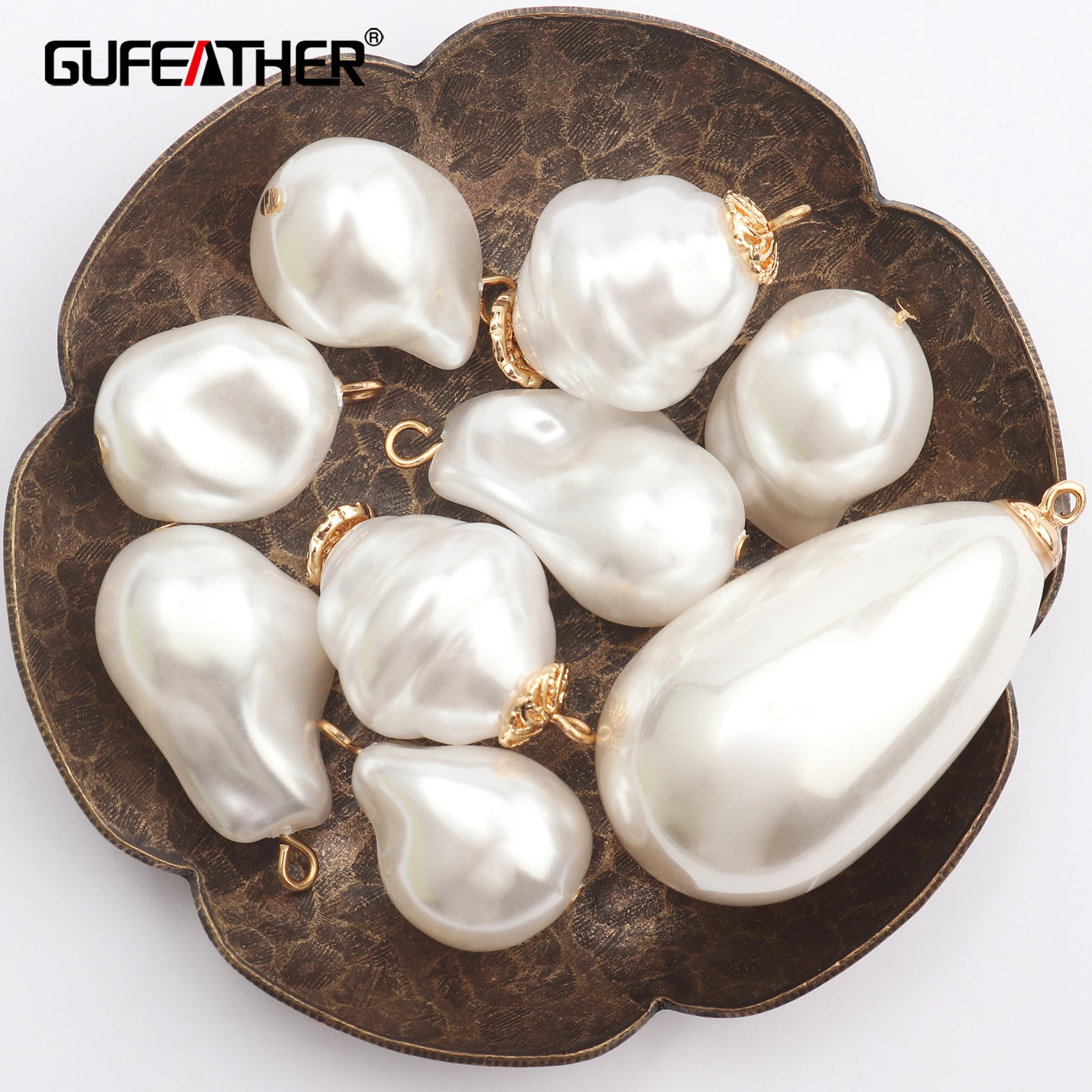 GUFEATHER M445, ювелирные аксессуары, ДЖАМП-кольцо, жемчужный кулон, подвески, ручная работа, diy серьги ожерелье, изготовление ювелирных изделий, 10 шт./партия