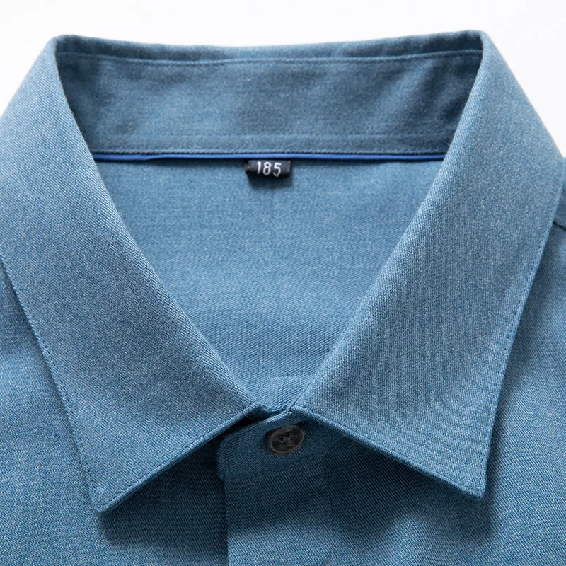 8XL осень новая мужская Рубашка классическая деловая повседневная мужская хлопковая рубашка Oxford мужская хлопковая рубашка в полоску с длинными рукавами