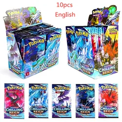 Boîte de cartes Pokemon TCG: Sun & Moon Mega Energy, 10 pièces, brillantes, jeu, Trading, Collection, tendance 