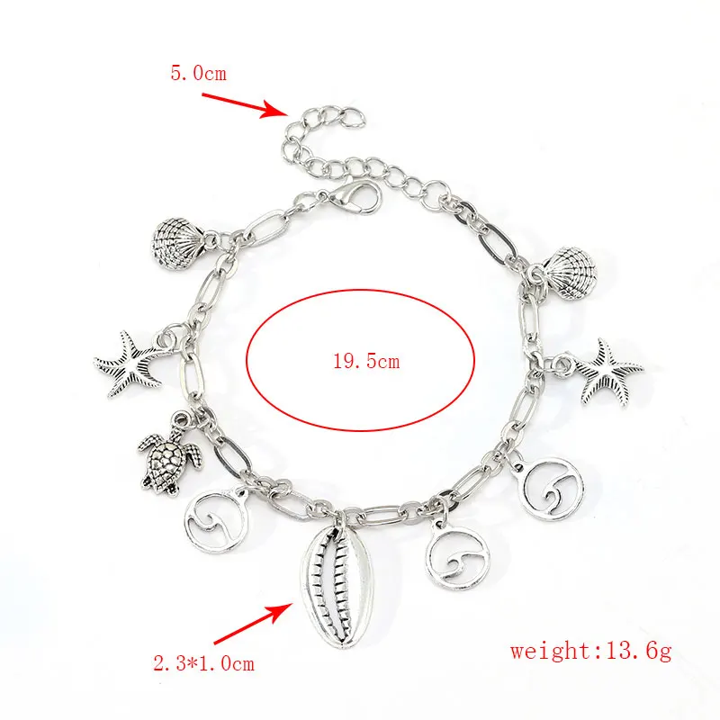 Boho Stainless Steel Ankle Bracelets for Women Brief Shell Anklet Shiny Fashion Foot Jewelry Beach Vacation New Gift Hot