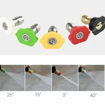 

1pc Quick Easy Connector Car Washing Nozzle Metal Jet Lance Nozzles Car Washing Nozzles Spray Tip 1/4’’ Household Portable