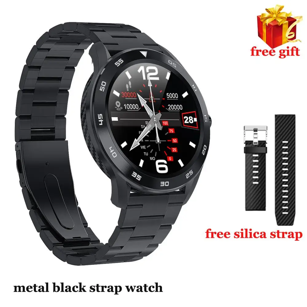 DT98 Смарт часы полный экран сенсорный IP68 Водонепроницаемый ECG обнаружения Сменные циферблаты Smartwatch фитнес трекер pk DT28/DT58 - Цвет: metal black watch