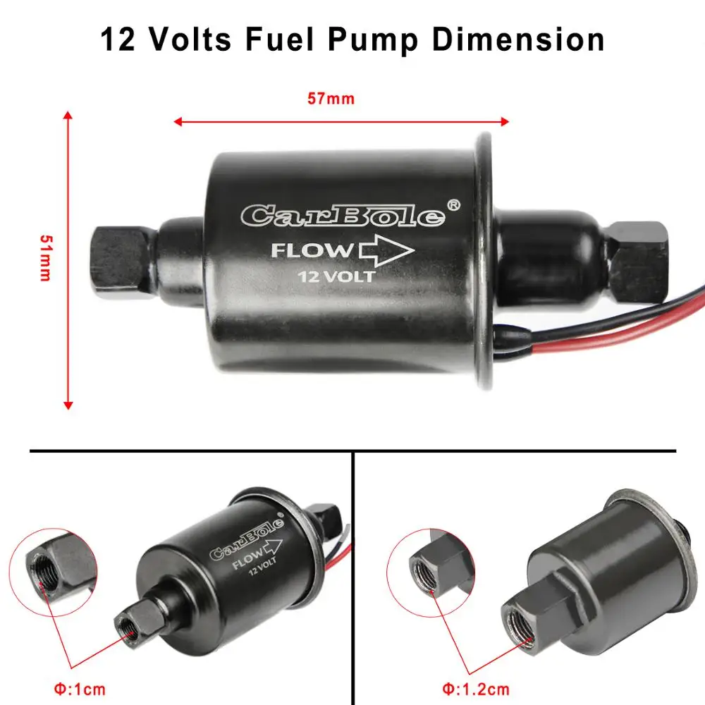 Micro pompe à carburant électrique universelle, pompe à carburant basse  pression, 2 à 3.5 PSI, 42 GPH, 12V - AliExpress