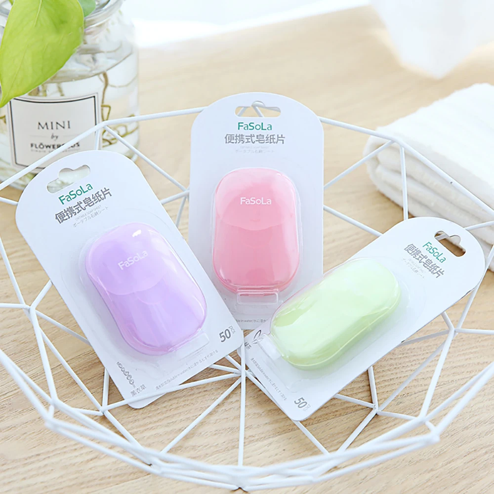 50pcs Sweet Scented Wash Hand Soap Paper Portable Outdoor Cleaner Disposable Travel Mini Sanitary Tourism Accessories | Красота и