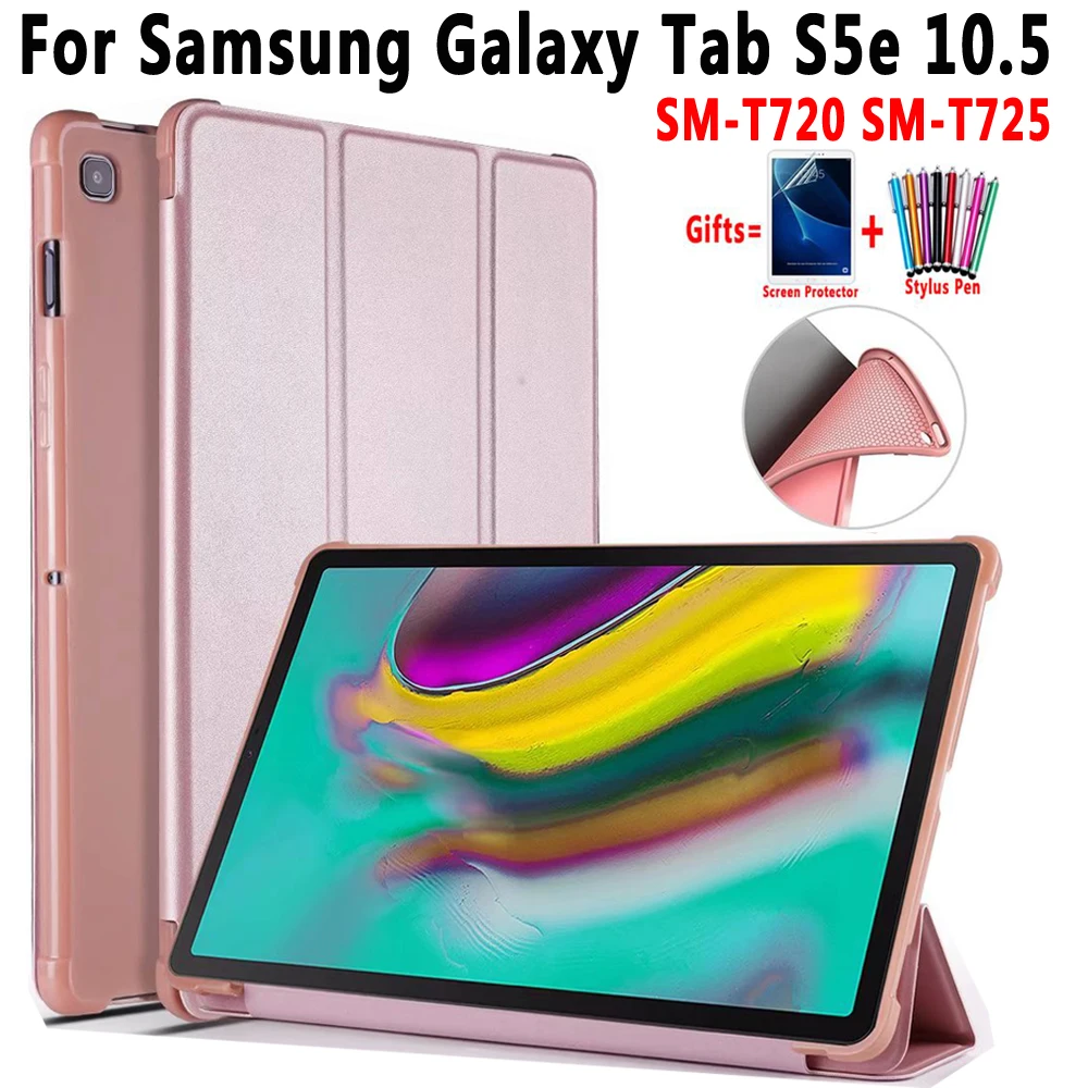 Мягкий умный чехол для samsung Galaxy Tab S5e 10,5 SM-T720 SM-T725 T720 T725 противоударный чехол для samsung Tab S5e 10,5+ пленка+ ручка