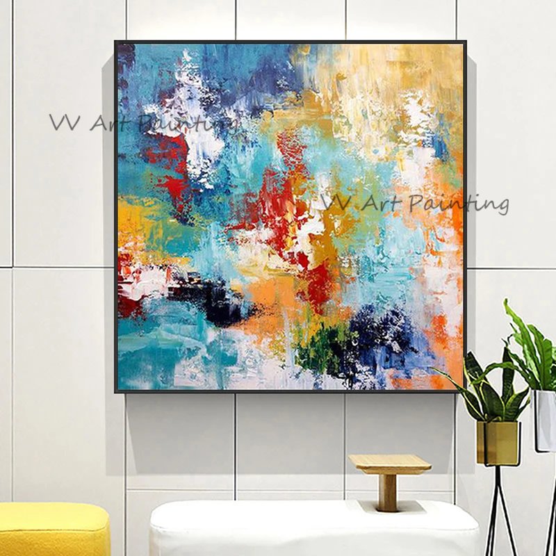 

Handmade Color Abstract Wall Art Canvas Modern Canvas Art Paintings on The Wall Canvas Pictures Wall Decor for Living Room Decor