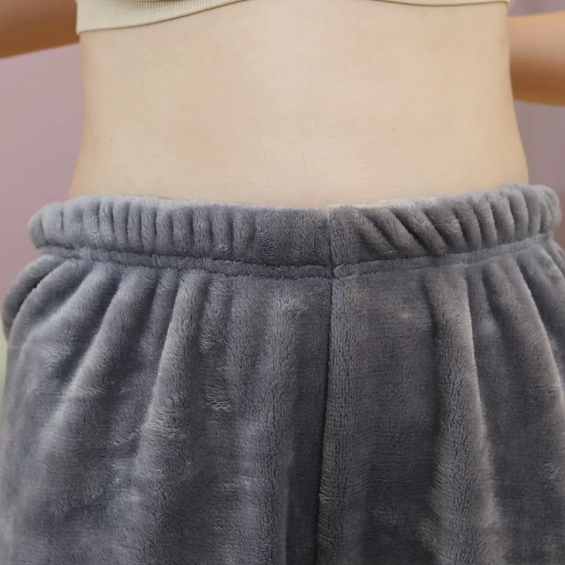 Dark Gray(Pant) Feier зимние женские пижамы комплект из бархата кораллового цвета Женская фланелевая теплая Пижама пара домашняя пижама одежды с круглым вырезом, комплект одежды для сна - Цвет: Dark Gray(Pant)