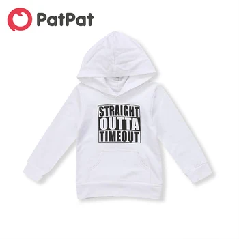 

PatPat 2020 New Spring and Autumn Baby Boy Girl STRAIGHT OUTTA TIMEOUT Print Solid Hoodie for Baby Boy and Girl Sweater Clothes
