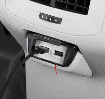 

For Volkswagen T-CROSS 2018 2019 2020 ABS Chrome Rear USB charging port protection cover anti-scratch protection car accessories