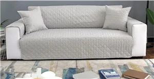 Водонепроницаемый Loveseat чехол для кожаного дивана стеганая мебель протектор оставаться на месте чехол для дивана предотвращает пятна дивана - Цвет: Slivery