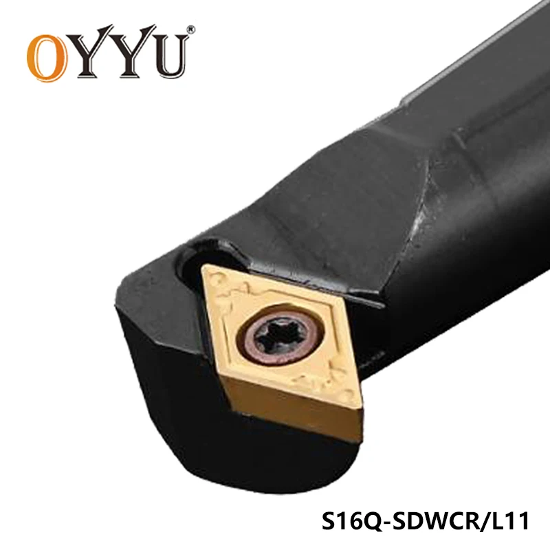 

OYYU S16Q-SDWCR11 S16Q-SDWCL SDWCR SDWCL Lathe Cutter Turning Tool Holder Internal Boring Bar CNC DCMT11T304 Carbide Inserts