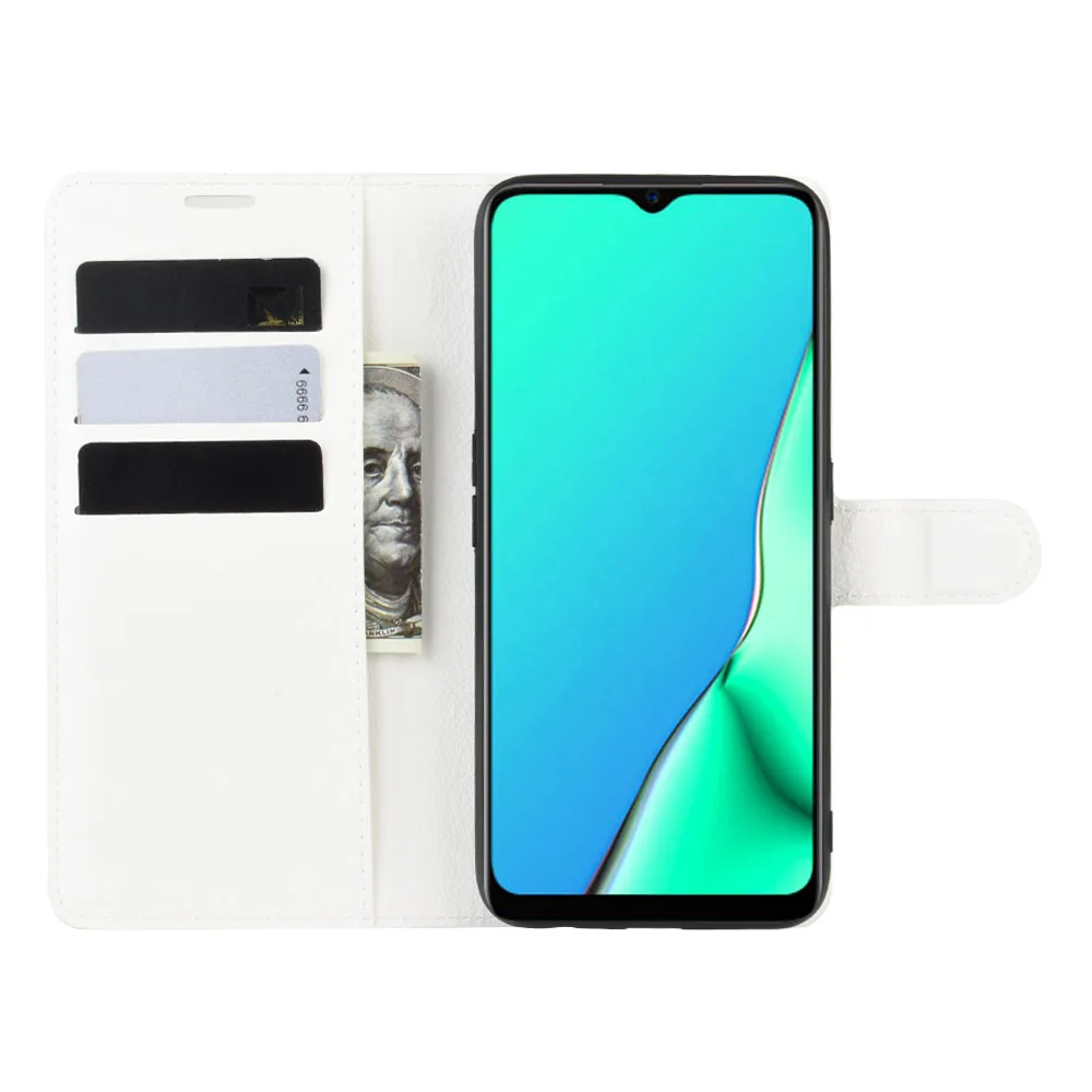 A9 или A11x чехол для OPPO A9() A11-X чехол-кошелек с отделением для карт в виде книги кожаный защитный чехол с Откидывающейся Крышкой черный 9A A9- A11 X - Цвет: Белый